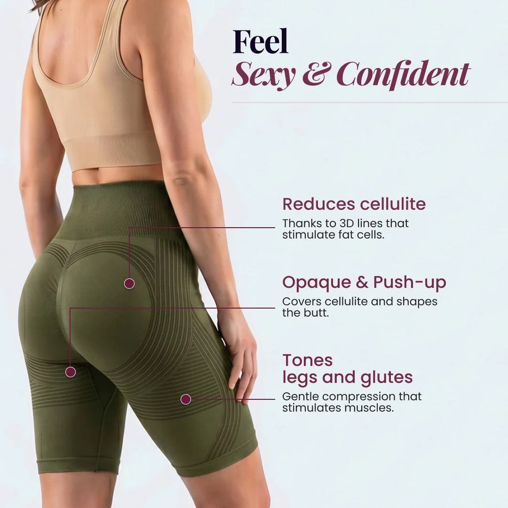 Contoura ThermoSculpt™ Shorts — Olive Green