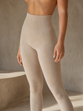 Contoura Leggings in Beige — waistband fit
