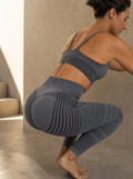 Contoura Leggings in Grey — fabric opacity proof