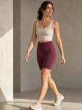 Contoura Shorts in Crimson Plum — movement