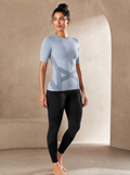 Contoura T-Shirt in Blue — styled with leggings