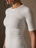 Contoura T-Shirt in White — construction detail