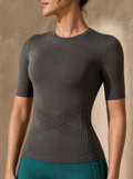 Contoura T-Shirt in Grey — construction detail