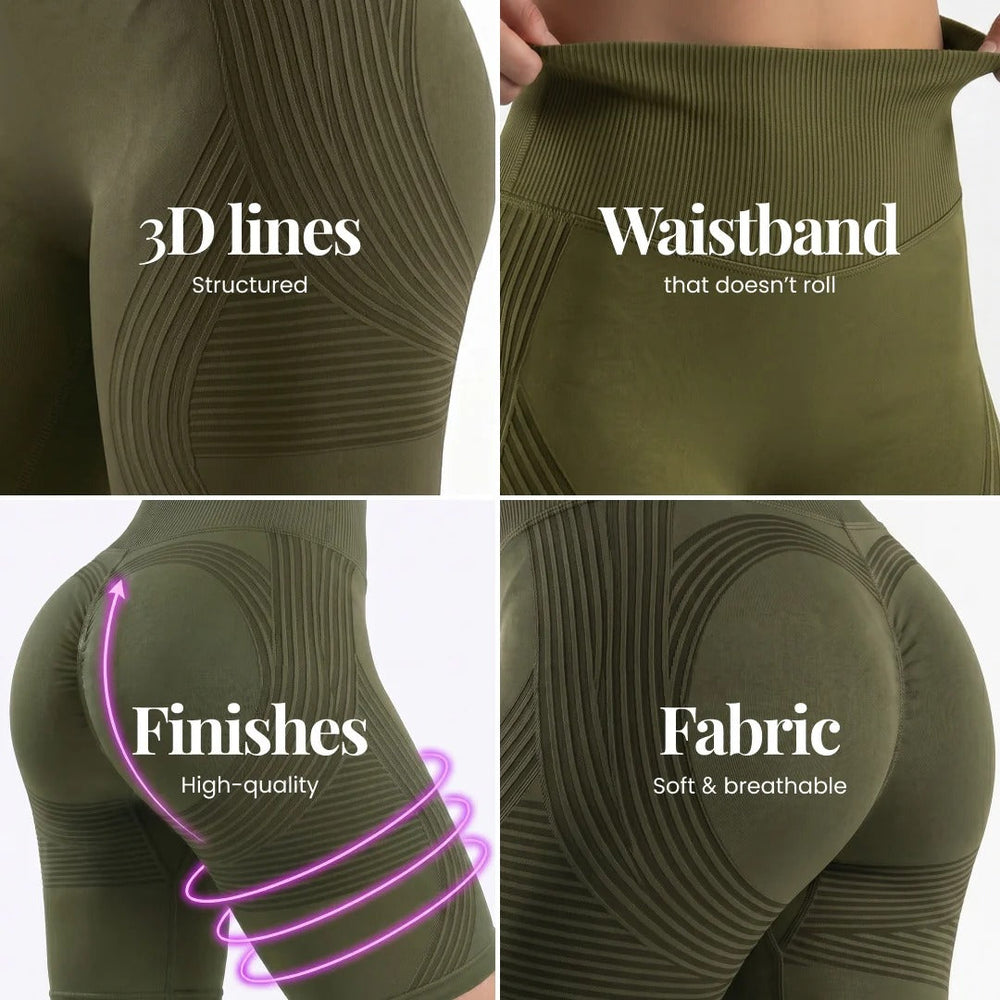 Contoura ThermoSculpt™ Shorts — Olive Green