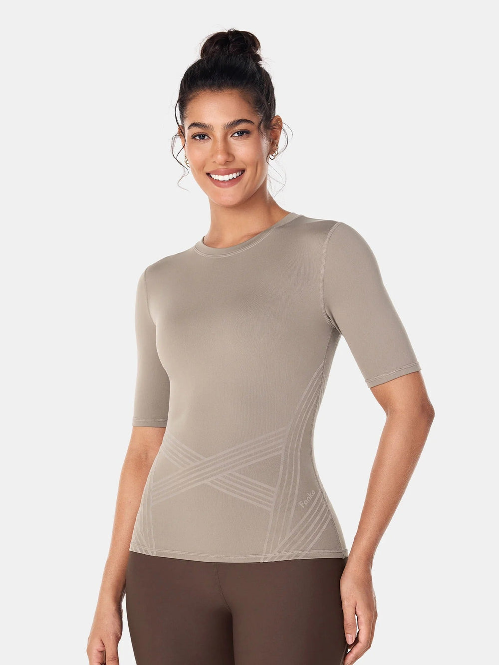 Contoura Sculpt Tee — Tan