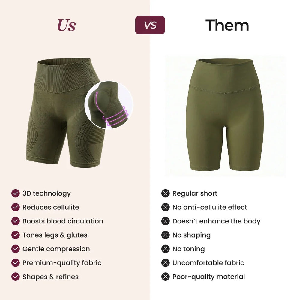 Contoura ThermoSculpt™ Shorts — Olive Green